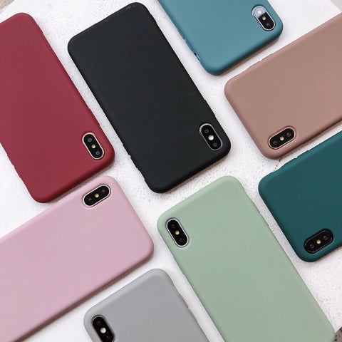 Solid Color Silicone Couples Cases