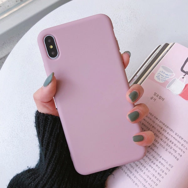 Solid Color Silicone Couples Cases
